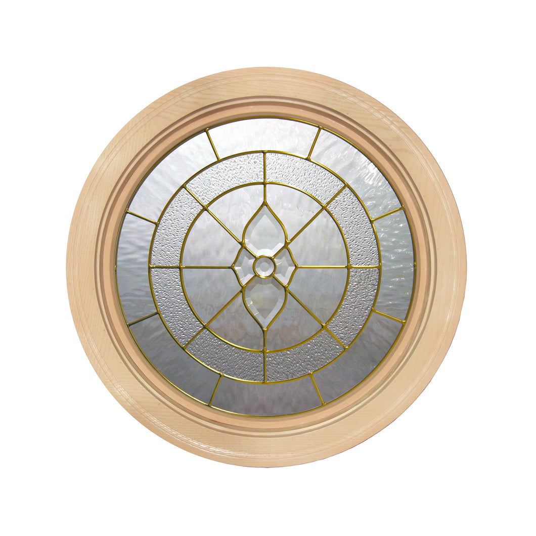 Cape May Round Window with Brass Caming