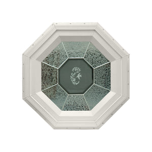 GC Hummingbird Stationary Octagon Window with Zinc Caming Beige