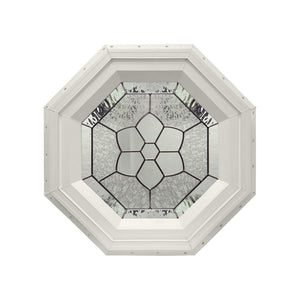 Windsor Decorative Stationary Octagon Window with Zinc Caming