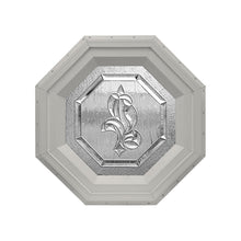 Bevelpane Octagon Window with Iris Deco Clay