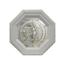 Cape May Stationary Octagon Window with Brass Caming Clay