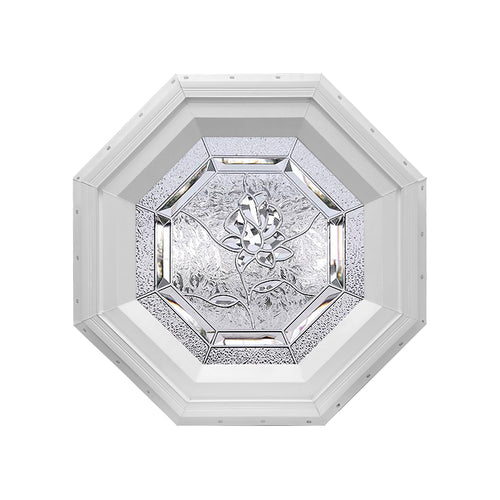 Bevelpane Octagon Window with Rose Deco