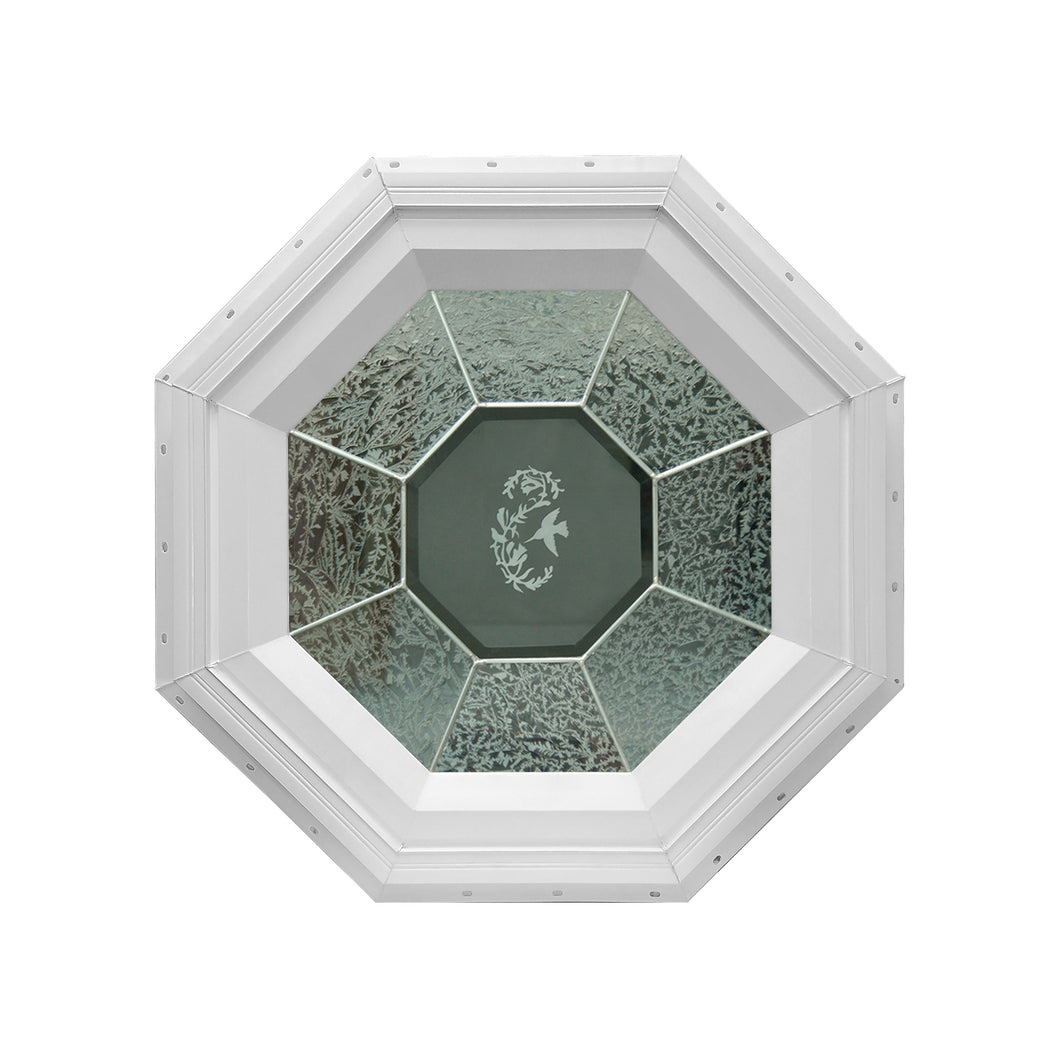 GC Hummingbird Stationary Octagon Window with Zinc Caming