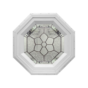 Windsor Decorative Stationary Octagon Window with Zinc Caming