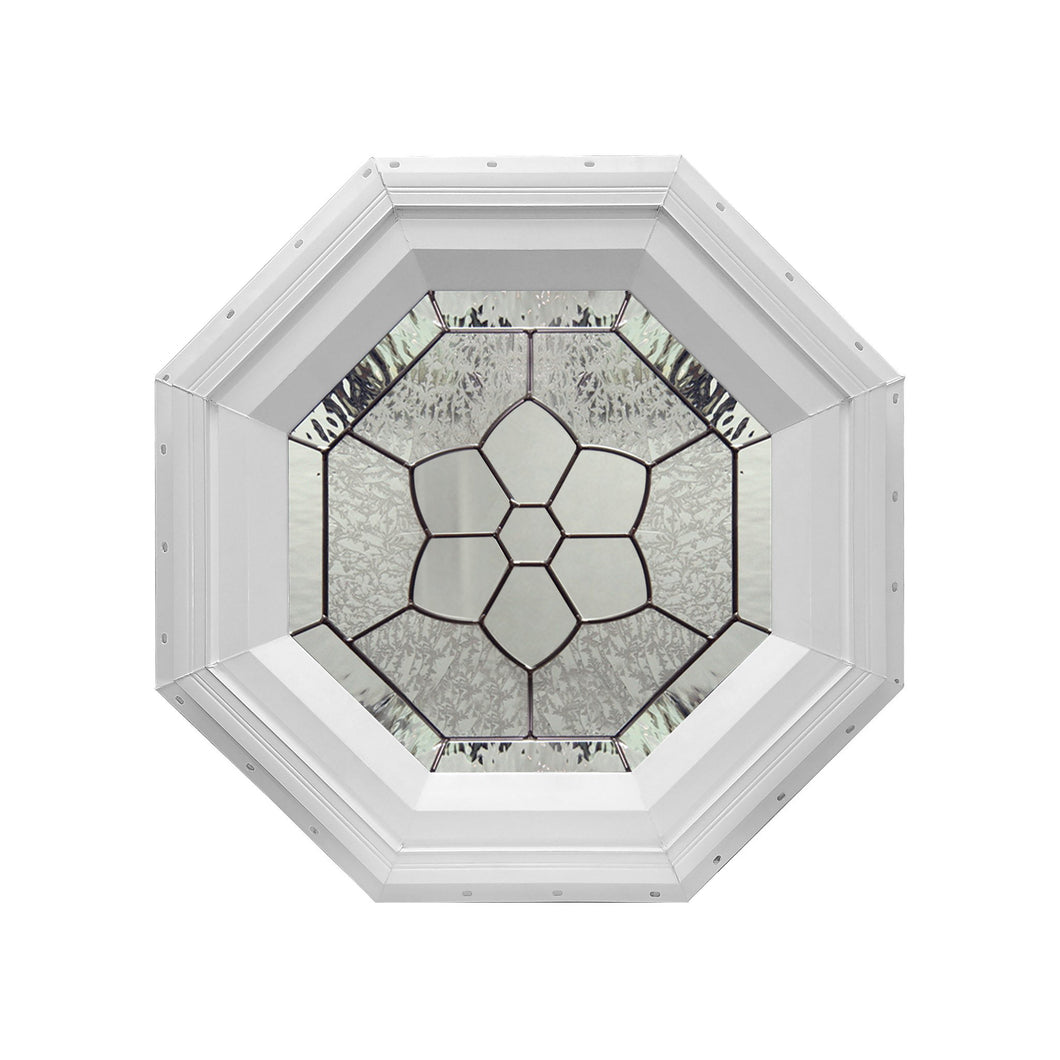 Windsor Decorative Stationary Octagon Window with Zinc Caming