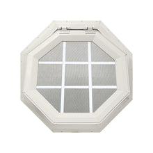 Clear Venting Octagon Window with White Internal Grille Beige