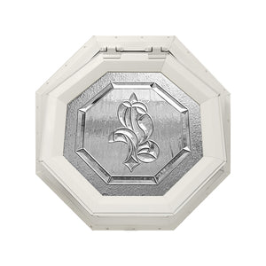 Bevelpane Venting Octagon Window with Iris Deco Beige