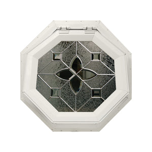 Flower Venting Octagon Window with Zinc Caming Beige