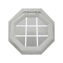 Clear Venting Octagon Window with White Internal Grille Clay