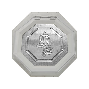 Bevelpane Venting Octagon Window with Iris Deco Clay