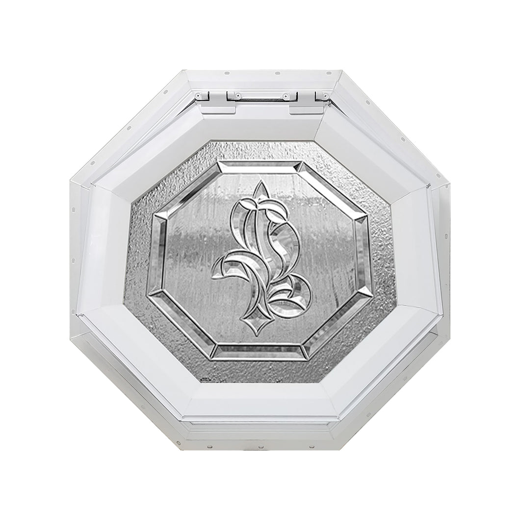 Bevelpane Venting Octagon Window with Iris Deco